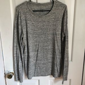 Merona gray long sleeve scoop neck top size XL